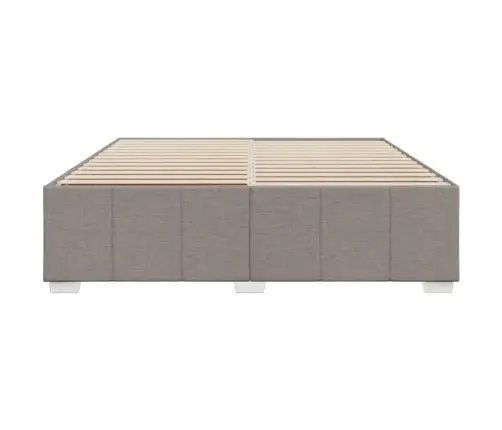 Gulta Bez Matrača, Pelēkbrūns, 200X200 Cm, Audums Vidaxl