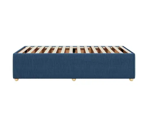 Gultas Rāmis Bez Matrača, Zils, 80X200Cm Audums Vidaxl