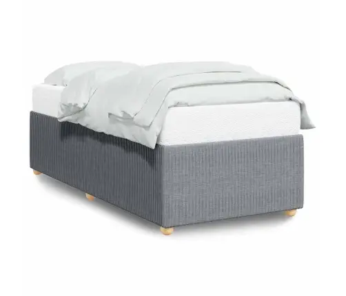 Gultas Rāmis Bez Matrača, Gaiši Pelēks, 90X190 Cm, Audums Vidaxl