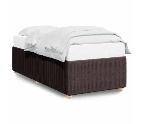 Gultas Rāmis Bez Matrača, Tumši Brūns, 90X190 Cm, Audums Vidaxl