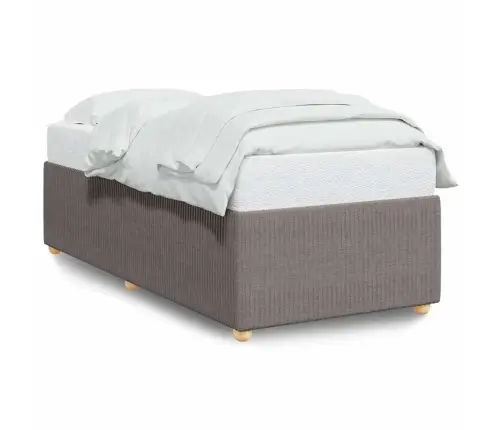 Gultas Rāmis Bez Matrača, Pelēkbrūns, 90X190Cm Audums Vidaxl