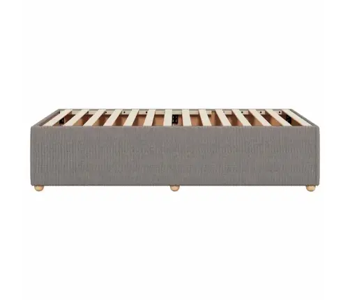 Gultas Rāmis Bez Matrača, Pelēkbrūns, 90X190Cm Audums Vidaxl