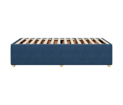 Gultas Rāmis Bez Matrača, Zils, 90X190Cm Audums Vidaxl