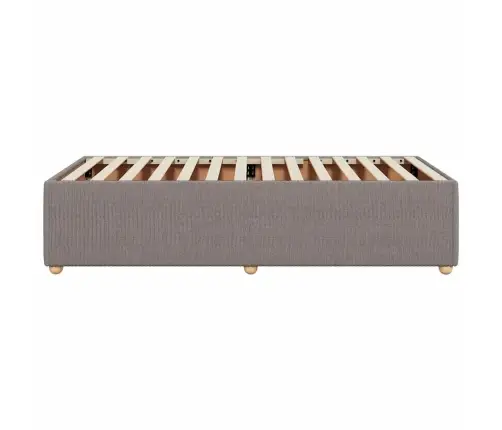 Gultas Rāmis Bez Matrača, Pelēkbrūns, 90X200Cm Audums Vidaxl