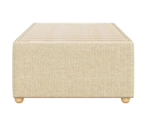 Gultas Rāmis Bez Matrača, Krēma, 90X200Cm Audums Vidaxl