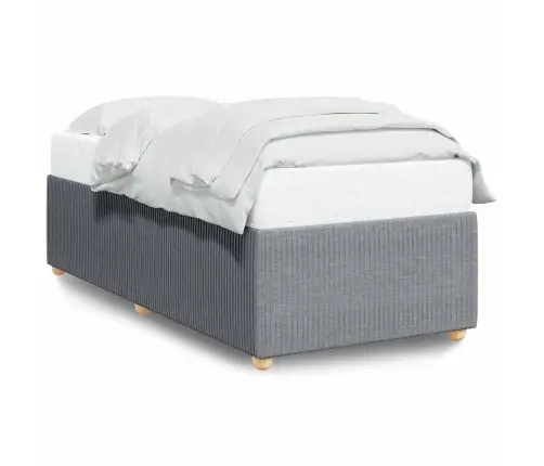 Gultas Rāmis Bez Matrača, Gaiši Pelēks, 100X200 Cm, Audums Vidaxl