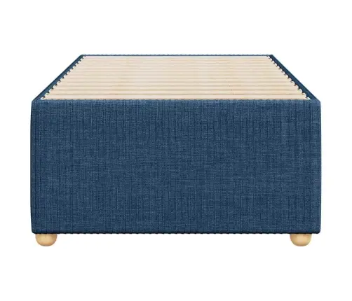 Gultas Rāmis Bez Matrača, Zils, 100X200Cm Audums Vidaxl