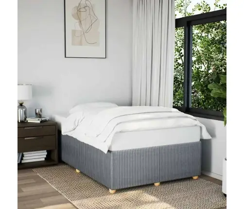 Gultas Rāmis Bez Matrača Gaiši Pelēks 120X190 Cm Audums Vidaxl