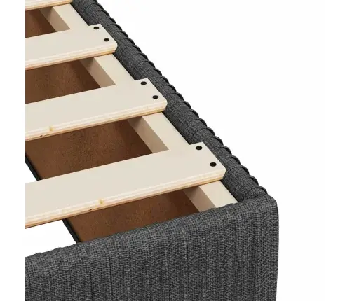 Voodiraam Ilma Madratsiga, Tumehall, 120X190 cm Kangas