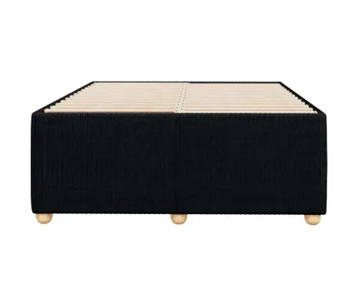 Gultas Rāmis Bez Matrača Melns 120X190 Cm Audums Vidaxl