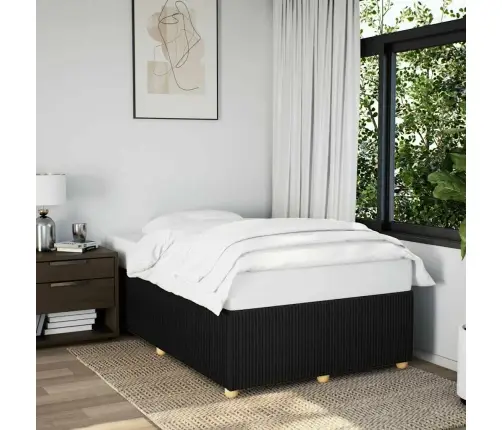 Gultas Rāmis Bez Matrača Melns 120X190 Cm Audums Vidaxl