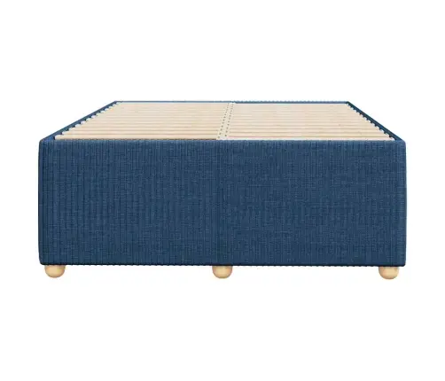 Gultas Rāmis Bez Matrača Zils 120X190 Cm Audums Vidaxl