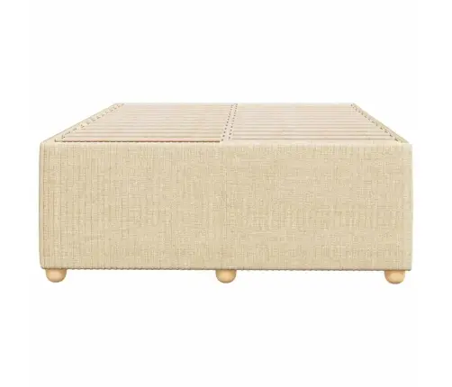 Gultas Rāmis Bez Matrača, Krēmkrāsas, 120X200 Cm, Audums Vidaxl