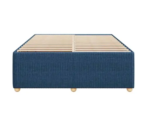 Gulta Bez Matrača, Zils, 140X190 Cm, Audums Vidaxl