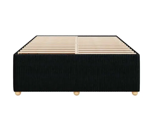 Gulta Bez Matrača, Melns, 160X200 Cm, Audums Vidaxl