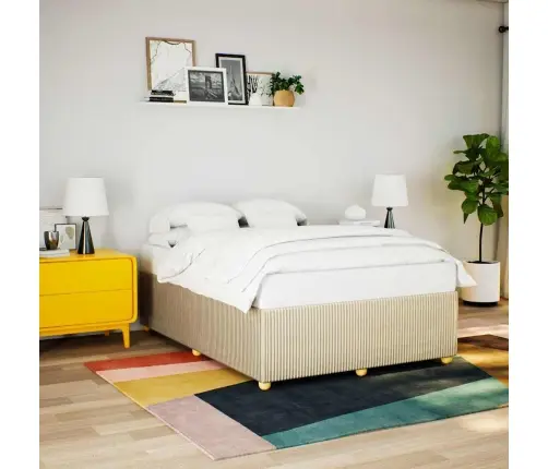 Voodiraam Ilma Madratsita, Kreemjas, 160X200 cm Kangas