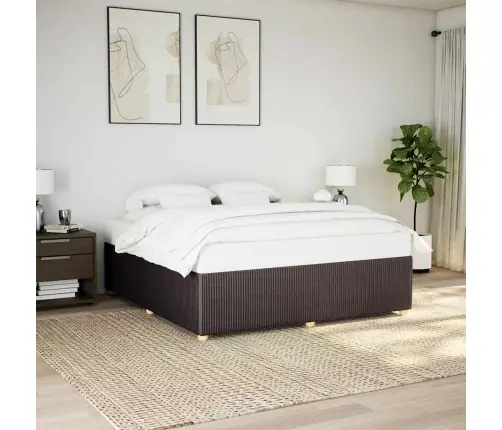 Lovos Rėmas Be Čiužinio, Tamsiai Rudas, 200X200cm Audinys