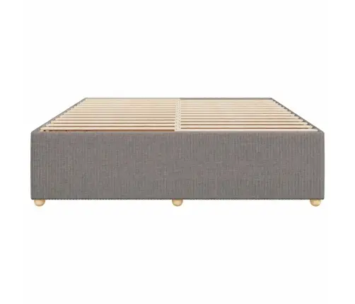 Gulta Bez Matrača, Pelēkbrūns, 200X200 Cm, Audums Vidaxl