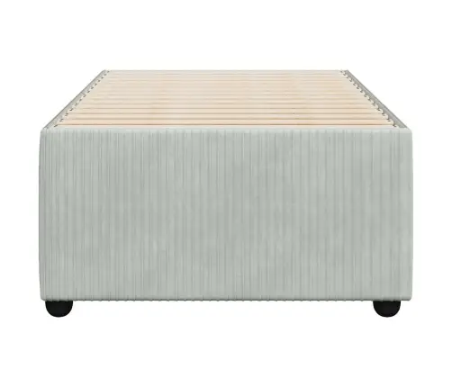 Gultas Rāmis Bez Matrača, Gaiši Pelēks, 80X200 Cm, Samts Vidaxl