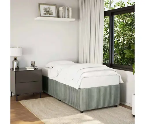 Gultas Rāmis Bez Matrača, Gaiši Pelēks, 80X200 Cm, Samts Vidaxl