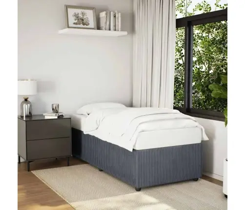 Voodiraam Ilma Madratsita Helehall, 90X190 Cm Samet