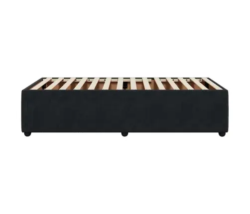 Lovos Rėmas, Juodos Spalvos, 90X190 cm Aksomas