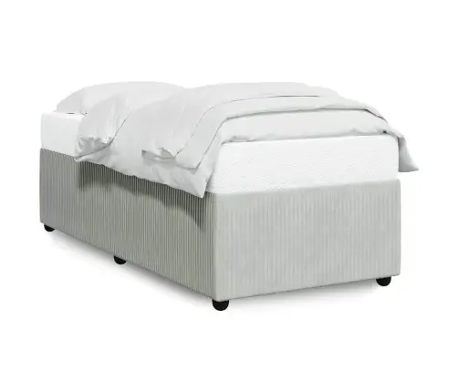 Voodiraam Ilma Madratsita, Helehall, 90X200 cm Samet