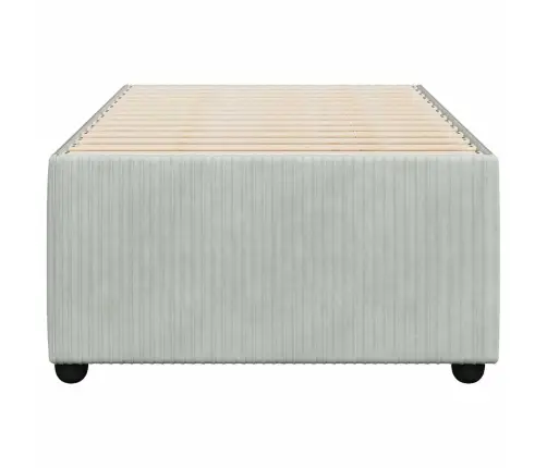 Voodiraam Ilma Madratsita, Helehall, 90X200 cm Samet