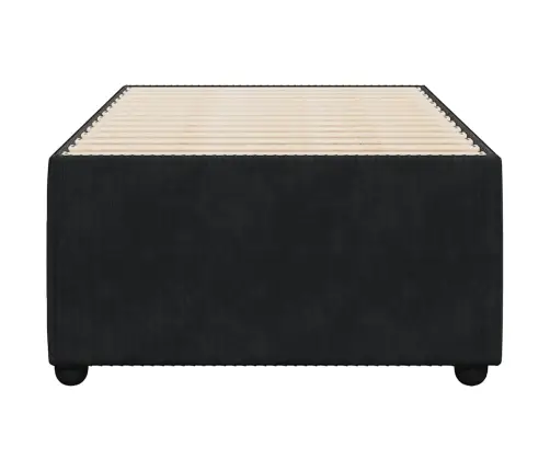 Gultas Rāmis, Melns, 90X200 Cm, Samts Vidaxl