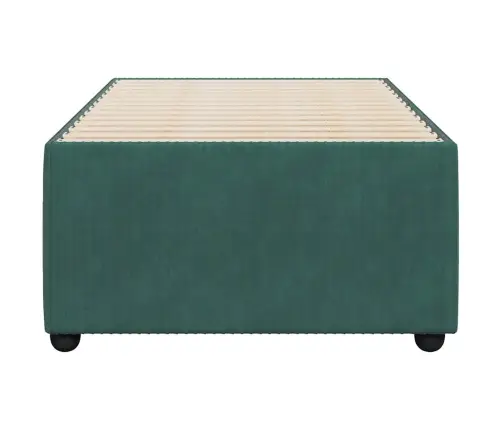 Gultas Rāmis Bez Matrača, Tumši Zaļš Samts, 100X200 Cm Vidaxl