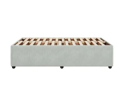 Gultas Rāmis Bez Matrača Gaiši Pelēks 120X190 Cm Samts Vidaxl