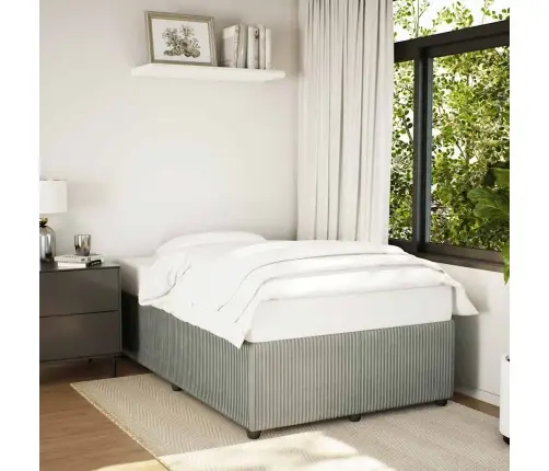 Gultas Rāmis Bez Matrača Gaiši Pelēks 120X190 Cm Samts Vidaxl