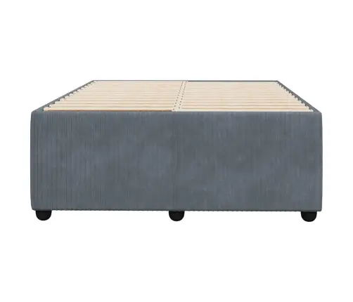 Gultas Rāmis Bez Matrača Tumši Pelēks 120X190 Cm Samts Vidaxl