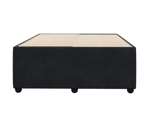 Lovos Rėmas Be Čiužiniu, Juodas, 120X190 cm Aksomas