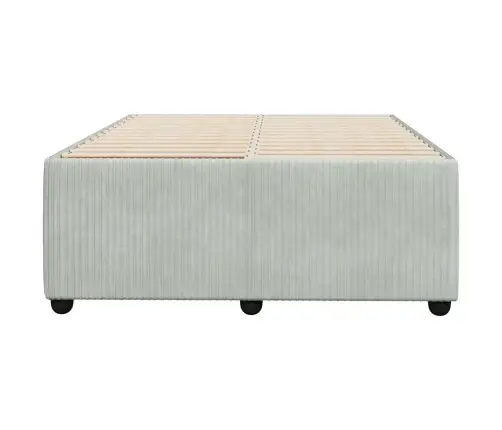 Gulta Bez Matrača, Gaiši Pelēks, 120X200 Cm, Samts Vidaxl