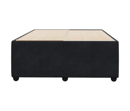 Gultas Rāmis Bez Matrača, Melna Samts, 120X200 Cm Vidaxl