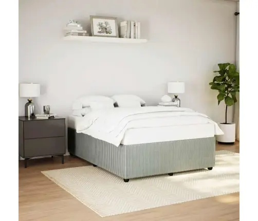 Voodiraam Ilma Madratsita, Helehall, 140X190 cm Samet