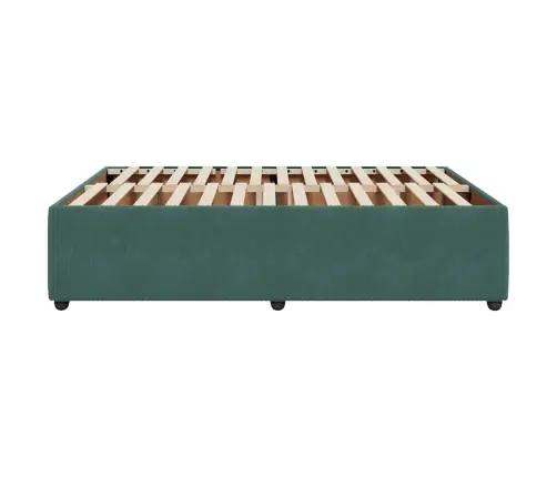 Voodiraam Ilma Madratsita Tumeroheline 140X190 Cm Samet