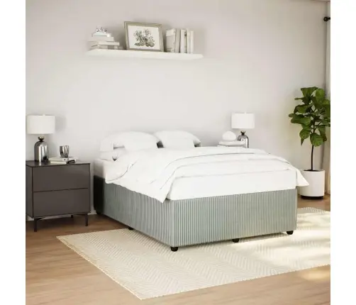 Voodiraam Ilma Madratsita, Helehall, 140X200 cm Samet