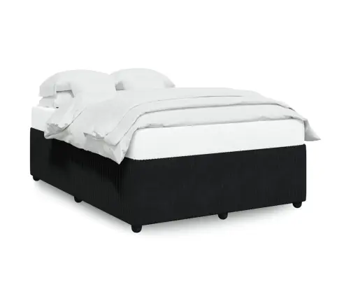 Voodiraam Ilma Madratsita, Must, 140X200 cm Samet