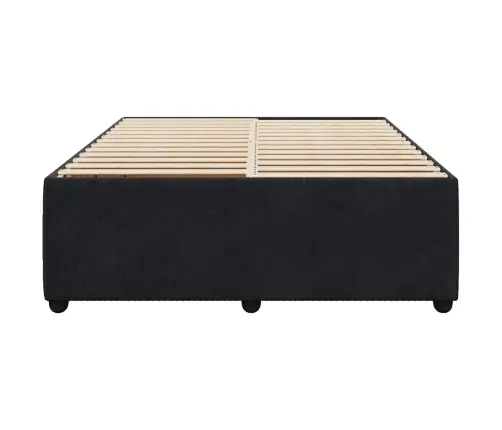 Voodiraam Ilma Madratsita, Must, 140X200 cm Samet