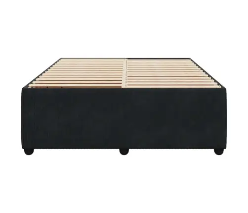 Lovos Rėmas Be Čiužinio, Juodos Spalvos, 160X200cm Aksomas