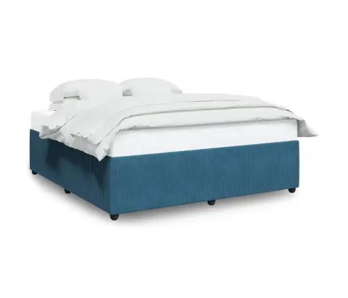 Lovos Rėmas, Mėlynos Spalvos, 180X200 cm Aksomas