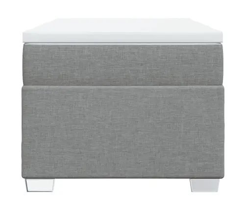 Atsperu Gultas Rāmis Ar Matraci, Gaiši Pelēka Audums, 80X200 Cm Vidaxl