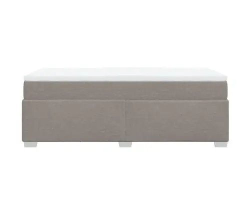 Lova Su Spyruoklėmis Ir Čiužiniu, Taupe, 80X200 cm Audinys