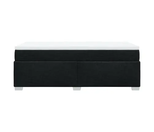 Atsperu Gulta Ar Matraci, Melna, 90X190 Cm, Audums Vidaxl