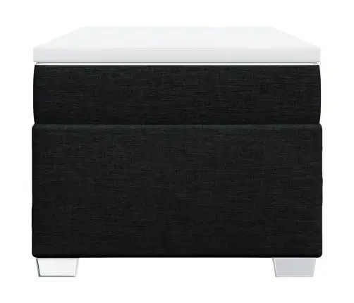 Lova Su Spyruoklėmis Ir Čiužiniu, Juoda, 90X200 cm Audinys