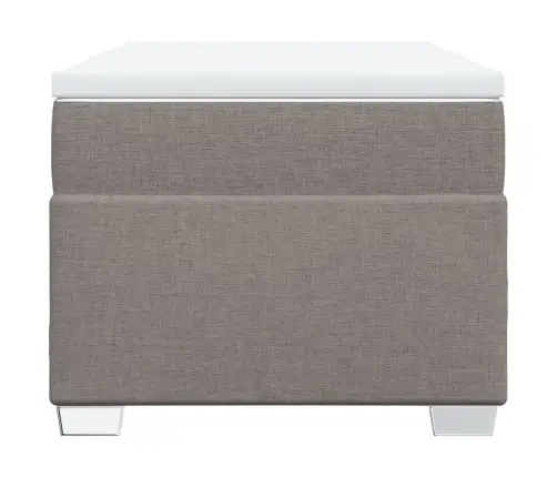 Lova Su Spyruoklėmis Ir Čiužiniu, Taupe, 90X200 cm Audinys