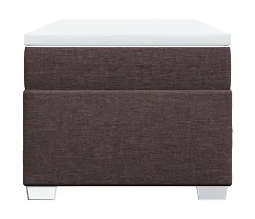 Lova Su Spyruoklėmis Ir Čiužiniu, Ruda, 100X200cm Audinys