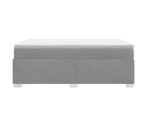 Atsperu Gulta Ar Matraci, Gaiši Pelēka Audums, 120X190 Cm Vidaxl